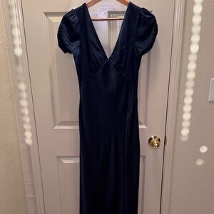 Elegant Navy Blue Women's Dress